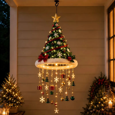 LED Glowing Santa Hat Hanging String Lights for Christmas Decor