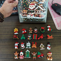 24-Day Christmas Advent Calendar with Mini Building Brick Ornaments